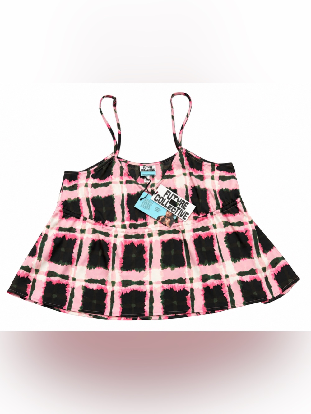 Future Collective x Gabriella Karefa-Johnson Plaid Cami XL NWT